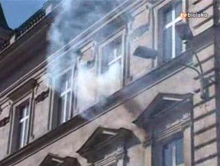 Pożar w budynku Poczty Polskiej