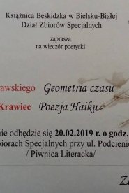 Spotkanie poetyckie z Wacławem Morawskim i Bernadetą Krawiec
