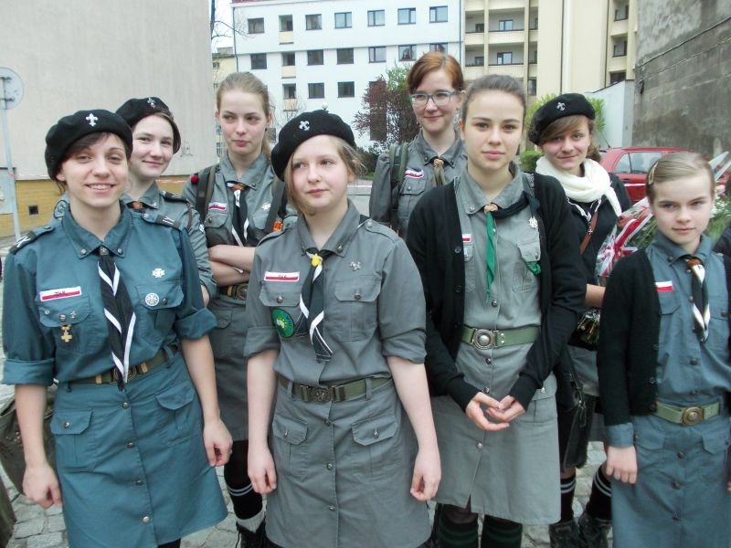Patriotycznie przed ratuszem