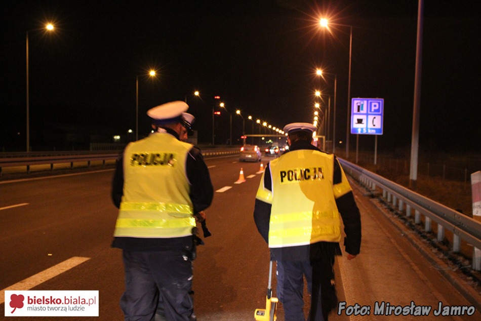 Śmierć pod kołami na trasie S1 - foto
