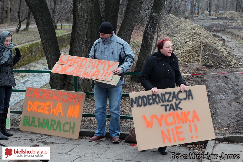 Protest na Bulwarach Straceńskich - foto