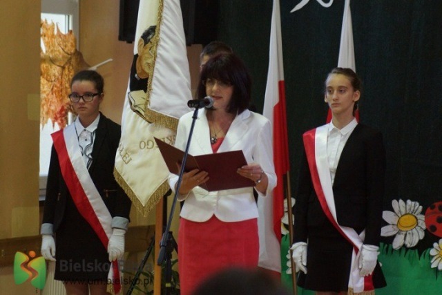 Prezydent na szkolnej uroczystości - foto