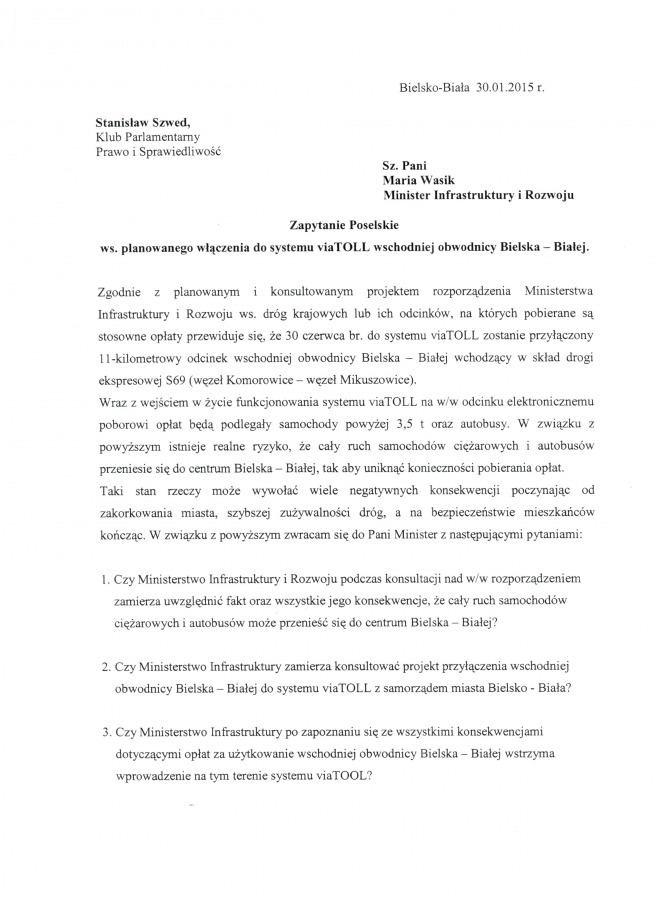 Opłaty na obwodnicy - nie było uwag