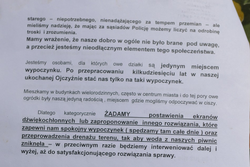 Kłopotliwe sąsiedztwo działkowców