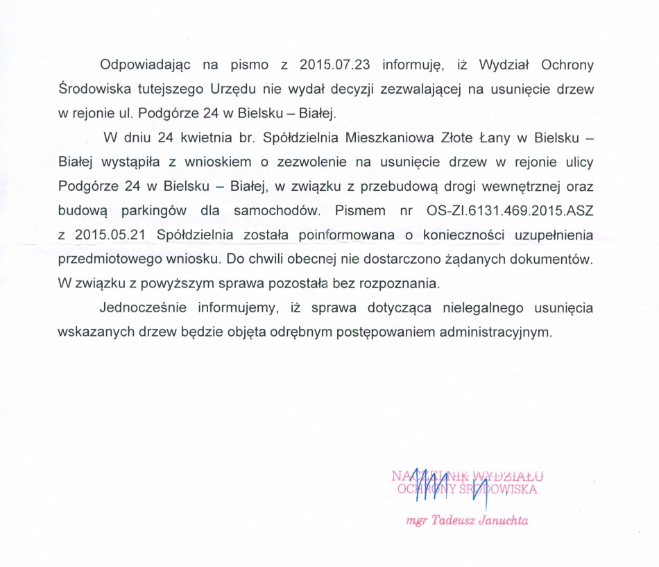 Kara za nielegalną wycinkę