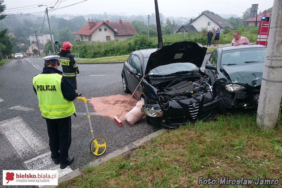Zderzenie aut na Filarowej - foto