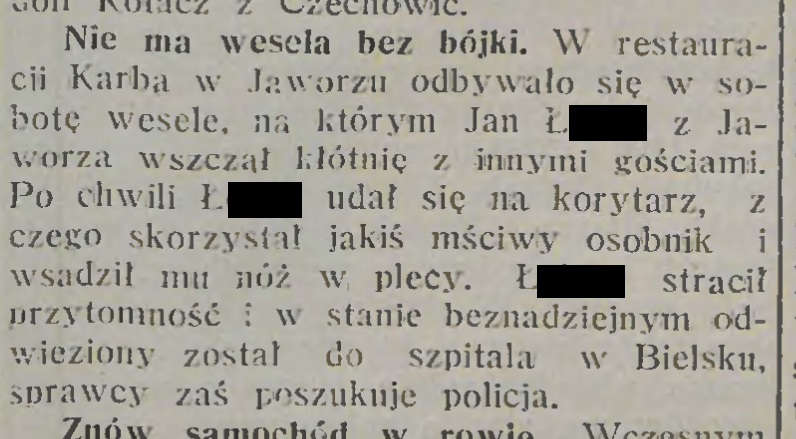 Nie ma wesela bez bójki