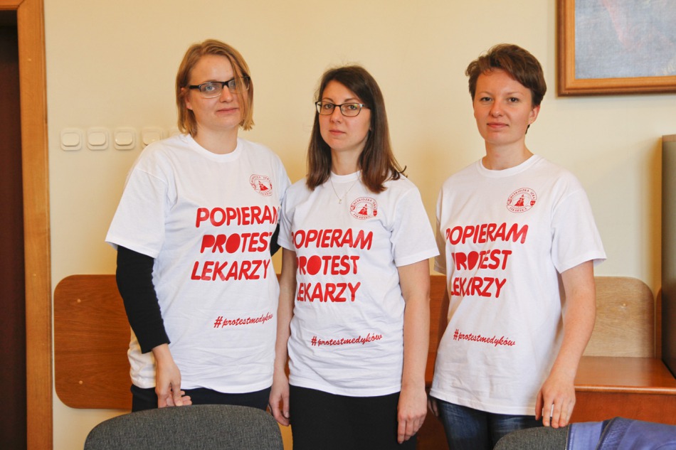 Bielskie lekarki protestują w Warszawie