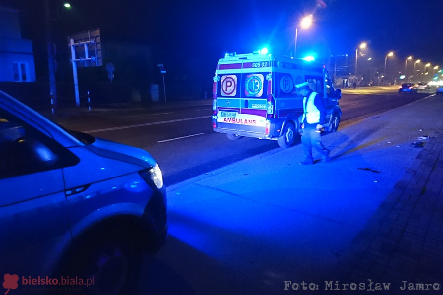 Wypadek na Hulance. Pieszy w szpitalu - foto
