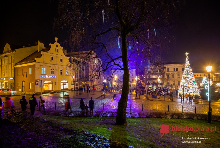 Iluminacja na wielkiej choince już działa! - foto