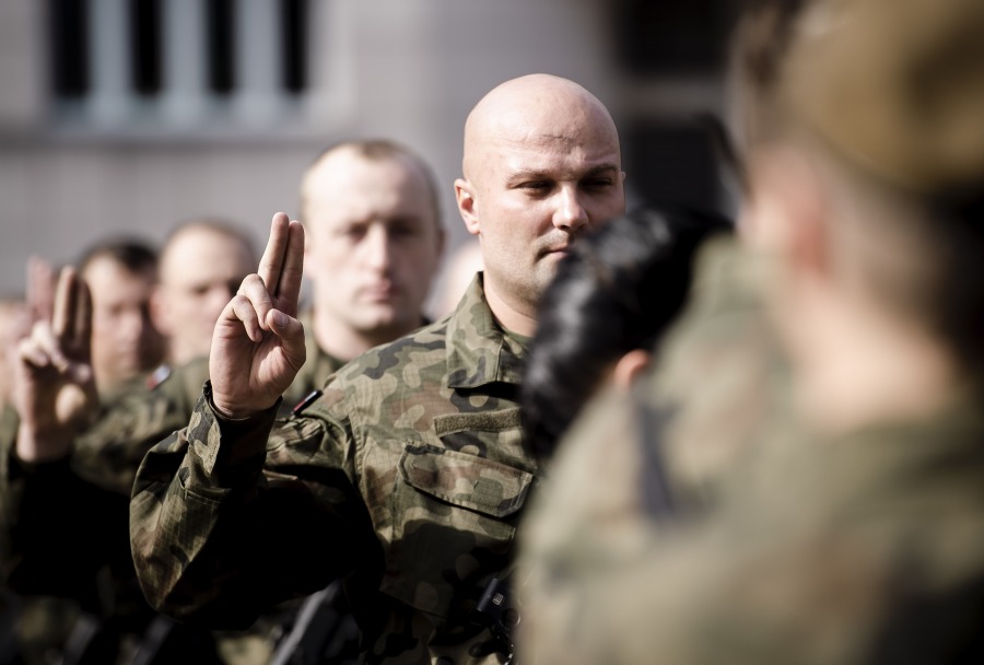 Przysięgali żołnierze WOT. Uroczystość jak za dawnych lat - foto