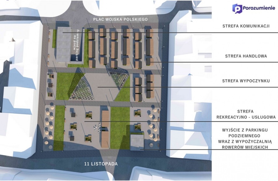 Nowoczesny targ na placu Wojska Polskiego. Wizja architekta WIZUALIZACJE