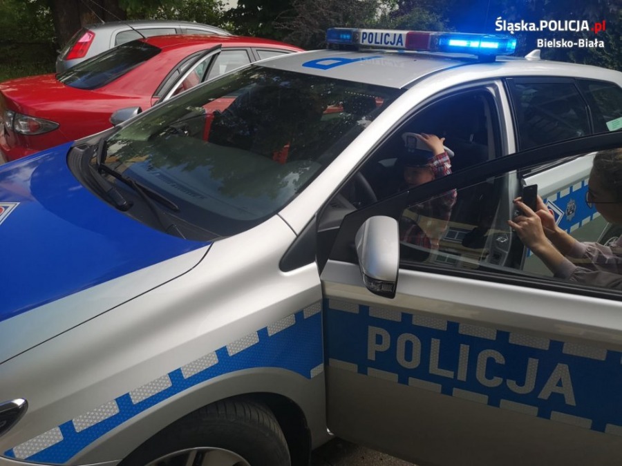 Drogówka w Szpitalu Pediatrycznym. Dzieci były zachwycone! - foto