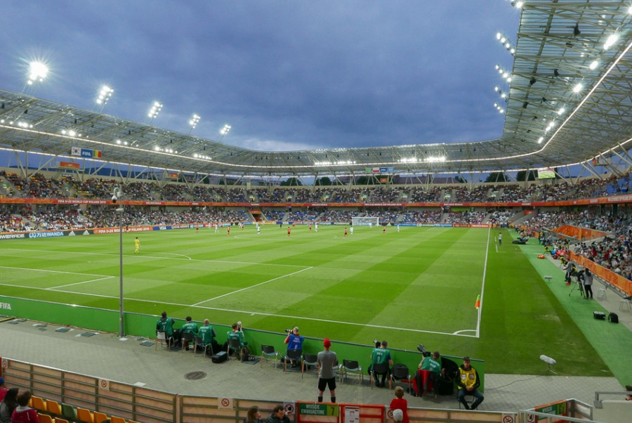 Szalone widowisko sportowe. Bielsko-Biała żegna się z mundialem ZDJĘCIA