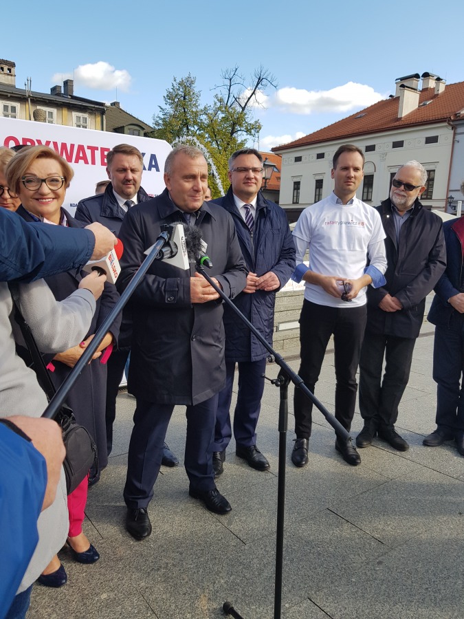 Przewodniczący KO Grzegorz Schetyna w Bielsku-Białej - foto
