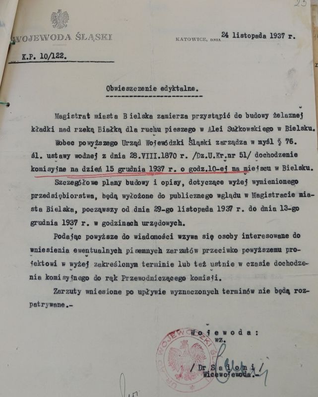 Spór o budowę kładki koło ratusza. Bialanie mieli płacić rogatkowe