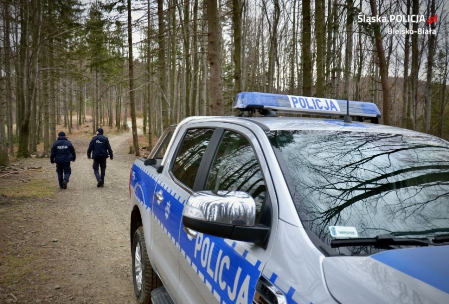 Policyjny ford ranger na górskich bezdrożach. Przeciw złodziejom choinek ZDJĘCIA