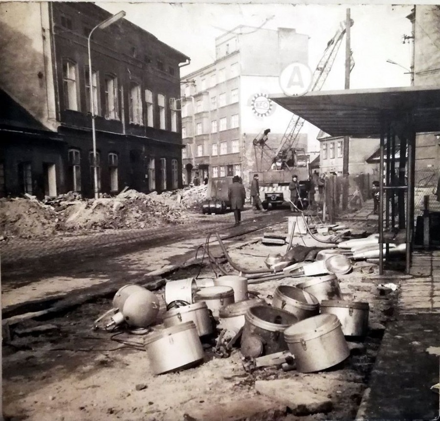 Tajne plany wyburzeń. Akcja minerska na Wysokim Trotuarze Archiwalne zdjęcia