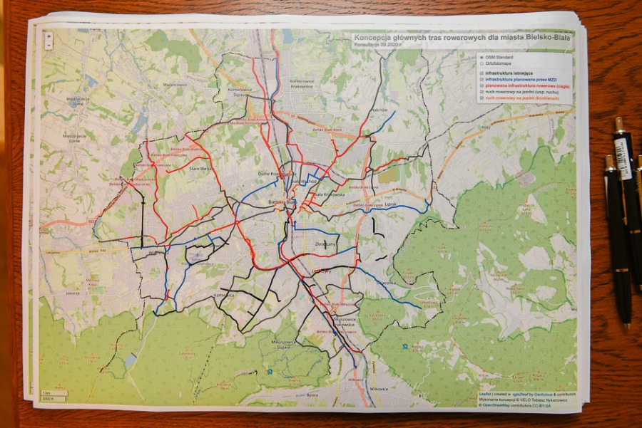 Z prądem i pod prąd. Nowe szlaki i trasy rowerowe w Bielsku-Białej PROJEKT