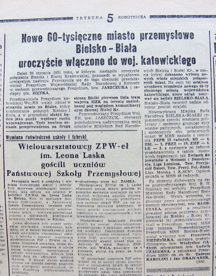 Połączenie w cieniu obniżki cen w sklepach. Antagonizm między ludnością Bielska i Białej