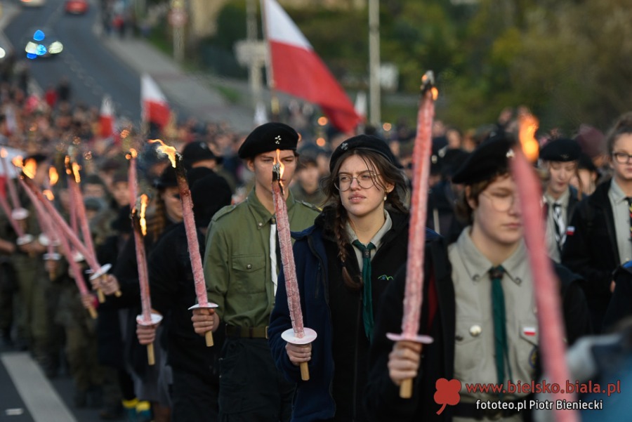 Bielsko-Biała dla Niepodległej. Obchody uroczyste i mniej oficjalne ZDJĘCIA