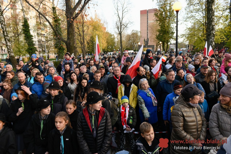 Bielsko-Biała dla Niepodległej. Obchody uroczyste i mniej oficjalne ZDJĘCIA