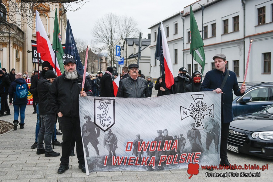 Narodowcy przeszli ulicami miasta. Na koniec był hymn i pirotechnika ZDJĘCIA