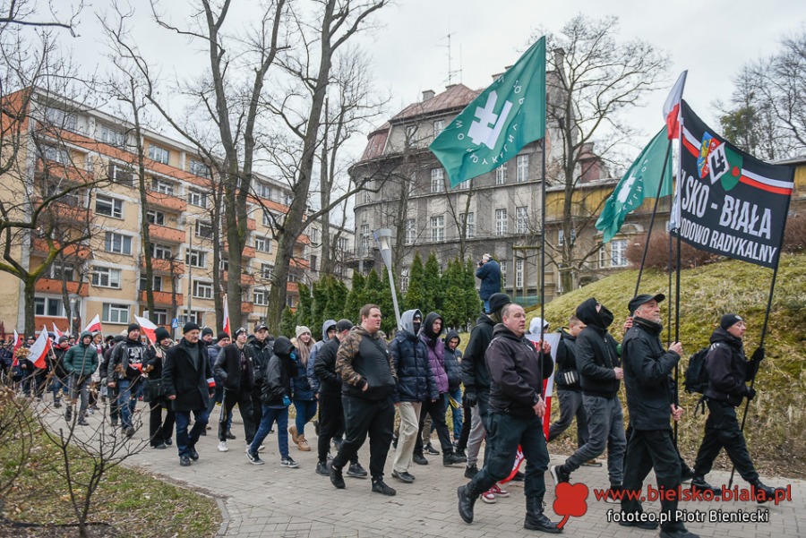 Narodowcy przeszli ulicami miasta. Na koniec był hymn i pirotechnika ZDJĘCIA