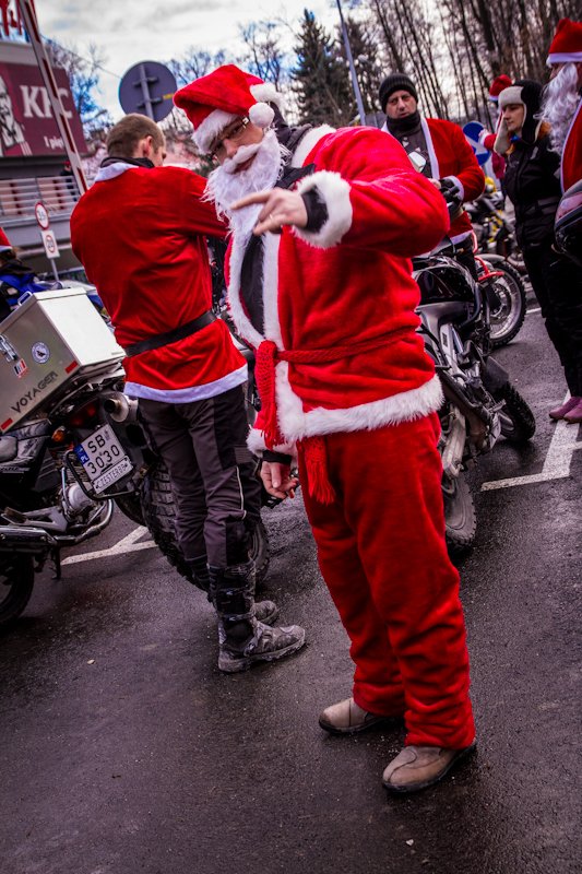 Mikołaje na motorze