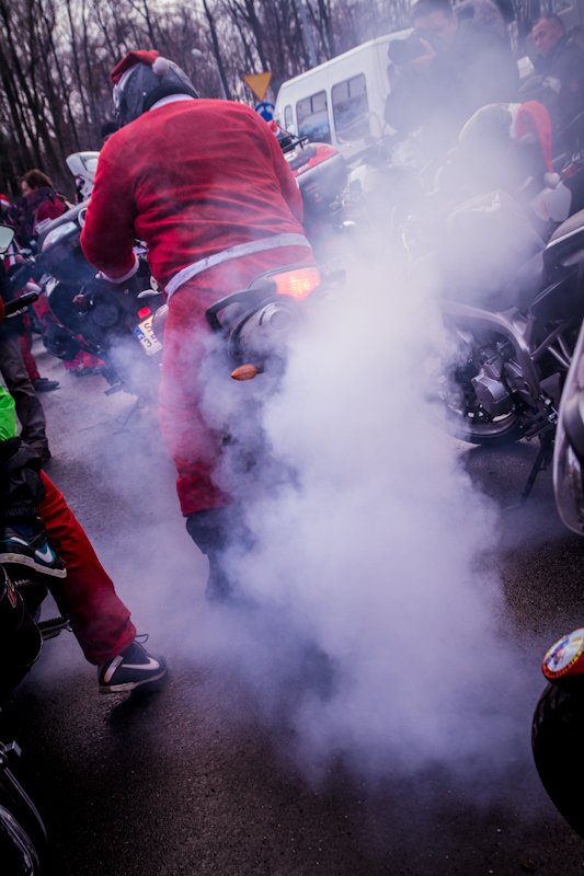 Mikołaje na motorze