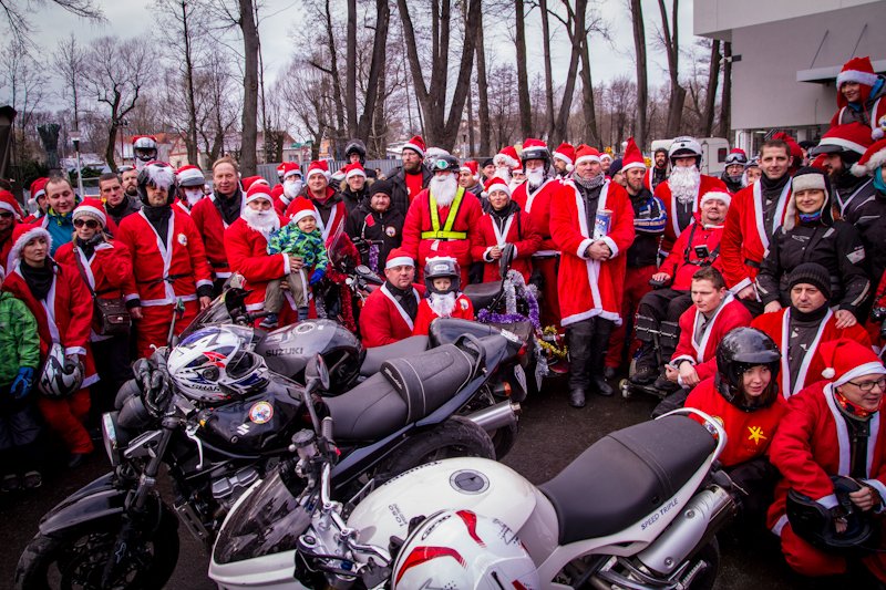 Mikołaje na motorze