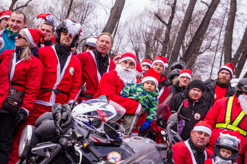 Mikołaje na motorze