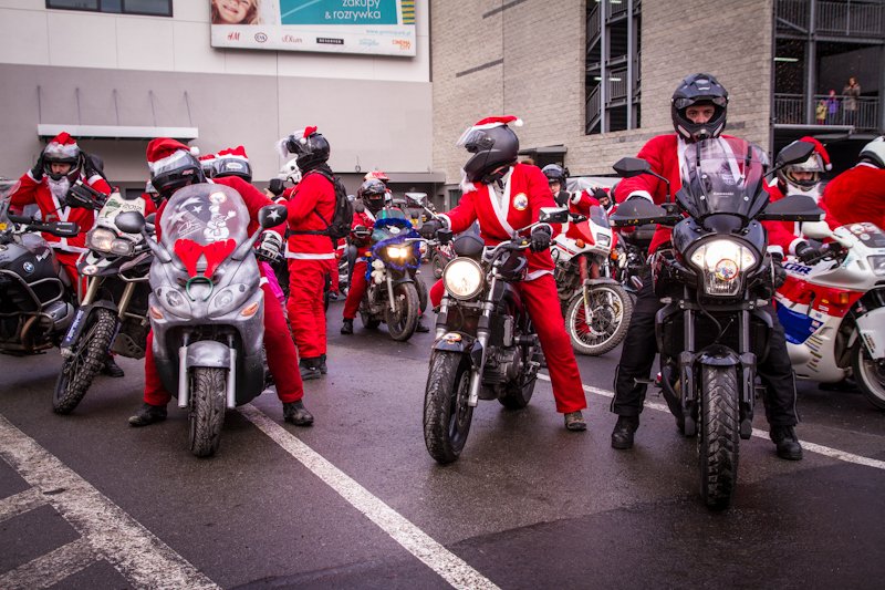 Mikołaje na motorze