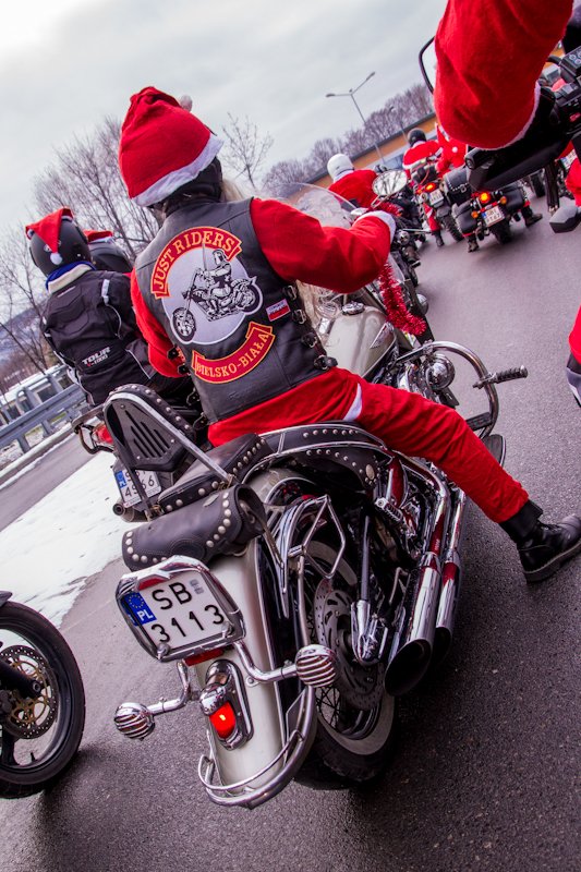 Mikołaje na motorze