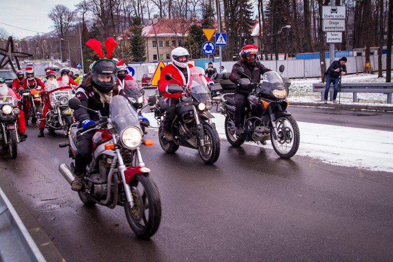 Mikołaje na motorze